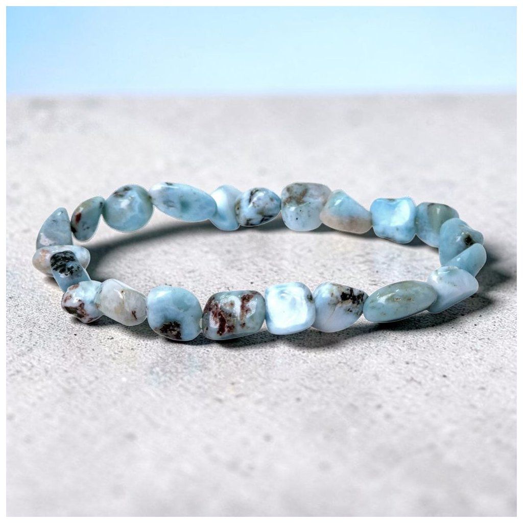 Larimar nugety náramok detail